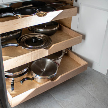 Greenfield Cabinetry White Kitchen, Office Area and Pantry Storage