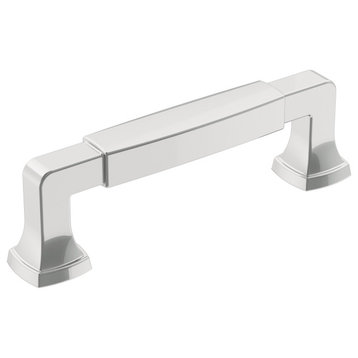 Amerock Stature Cabinet Pull, Polished Chrome, 3-3/4" Center-to-Center