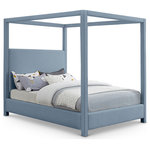 Meridian Furniture - Emerson Upholstered Bed, Sky Blue, Full, Linen Textured Fabric - Indulge in the allure of the Sky Blue Linen Textured Fabric Emerson Full Bed by Meridian Furniture. Its captivating design and luxurious Sky Blue Linen Textured Fabric elevate any space with effortless elegance. Crafted with precision and durability in mind, this stunning piece becomes the focal point of gatherings, fostering moments of connection and warmth. Embrace sophistication and style with the Emerson Full Bed, a testament to exquisite taste and timeless beauty.