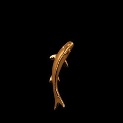Pisces Convex Gold Resin Fish Wall Decor - Wall Decor