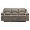 Signature Design by Ashley Draycoll Reclining Sofa in Pewter