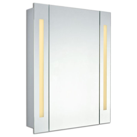 Elegant Decor Elixir 30" x 24" LED Medicine Cabinet in Silver Powder Coating