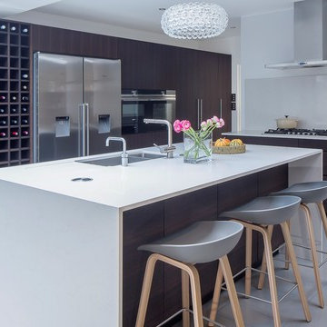 Sleek Danish Styled Kitchen in Smoked Oak