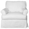 Sunset Trading Horizon Fabric Slipcovered T-Cushion Chair in White