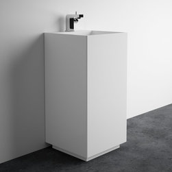 LUSSO STONE ETHOS FREESTANDING SOLID SURFACE STONE RESIN SQUARE BASIN 420 - Products