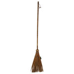 Master Garden Products - 5' Bamboo Coconut Stick Yard Broom - This bamboo coconut garden/yard broom is a unique kind of broom for yard debris, leaves, even gravel. Use them in any outdoor weather, rain or snow. The coconut leaf sticks are stiff, yet soft enough to pick up small and coarse debris. This green product handcrafted with natural sustainable material, has a bamboo handle and the broom is made of coconut palm leaves. The handle is 56"L and the bottom of the broom is 17"W.
