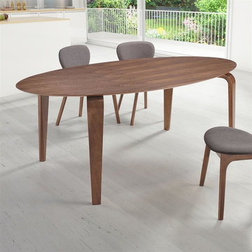 Zuo Virginia Key Dining Table in Walnut
