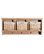 Contemporary Wall Mounted Coat Rack, Wood With Wicker Baskets and Hanger Hooks