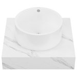 Swiss Madison - Monaco 24" Floating Bathroom Shelf With Vessel Sink, White Marble - Envision the allure of the French Riviera with the Monaco collection, where chic elegance and coastal sophistication unite.