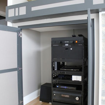 Hidden rack and Subwoofer