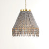 Jamie Young Antique Gray Angelou Beaded Cone Chandelier 5ANGE-CHGR
