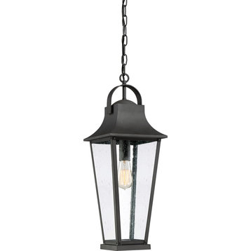 Quoizel Galveston Outdoor Lantern, Mottled Black