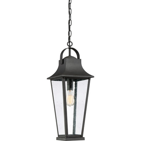 Quoizel GLV1908MB One Light Outdoor Hanging Lantern Galveston Mottled Black