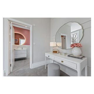 Pink En-Suite Bathroom Installation - Contemporary - Bathroom - London ...