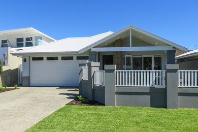 This is an example of a mid-sized traditional one-storey exterior in Perth.