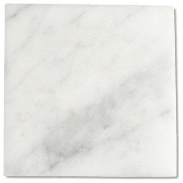 4x4 Carrara White Carrera Marble Honed Matte Venato Bianco Tile, 100 sq.ft.
