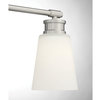 3-Light Bathroom Vanity Light, Matte Black, Brushed Nickel