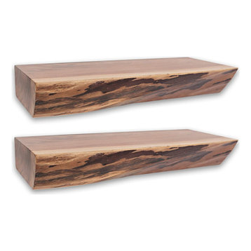 Nature's Edge 18'' Floating Wall Shelf - 3'' Height (Set of 2)