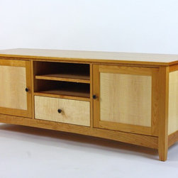Cherry and Curly Maple Entertainment Cabinet - Furniture