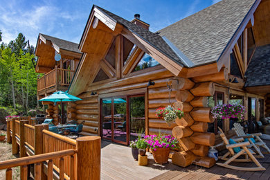 Mountain style balcony photo in Denver