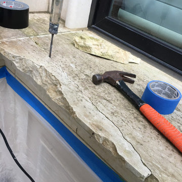 Texas Crème Limestone Sill Repair