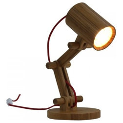 Contemporary Desk Lamps Fashion Design Adjustable Bamboo LED Desk Lamp