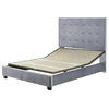 Crosley Reston Upholstered Queen Panel Bed in Shale