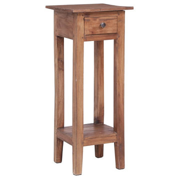 vidaXL Plant Stand Wooden Plant Stand with Storage Shelf Solid Reclaimed Wood