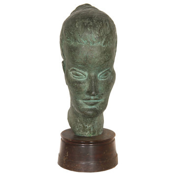 Ruth Gutman, Woman With Bun, Bronze Sculpture