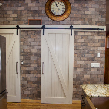 Sliding Barn Doors & Brick Wall