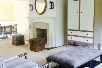 Transitional living room photo in New York