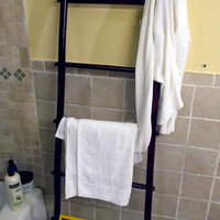 60" Bamboo Ladder Rack, Rosewood, Rosewood