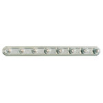 Generation Lighting - De-Lovely 8-Light 48" Bathroom Vanity Light in Brushed Nickel - For added star quality to your bath or dressing area, the De-Lovely bath and dressing room collection by Sea Gull Lighting brings the style of Hollywood to your home and provides generous illumination for getting ready! The assortment includes four-light, six-light and eight-light vanity fixtures offered in Chrome or Brushed Nickel finishes. Fixtures are Damp rated, California Title 24 compliant and easily convert to LED by purchasing LED lamps sold separately.  This light requires 8 , 100W Watt Bulbs (Not Included) UL Certified.