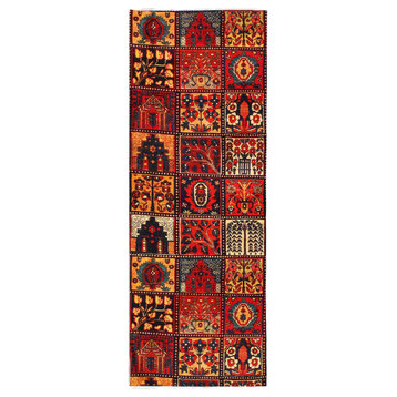 Vintage Bakhtiari Design Velvet Table Cloth 1'7''x4'7''