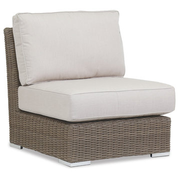 Sunset West Coronado Armless Club Chair With Cushions, Cushions: Canvas Granite