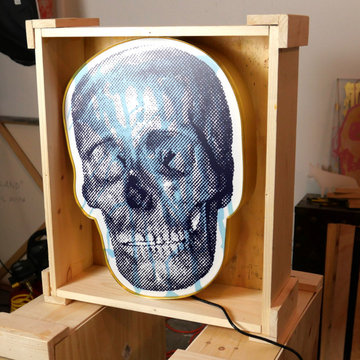 L.E.D Light Box- Skull