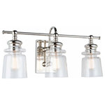 ArtCraft - ArtCraft AC11593PN Castara - Three Light Wall Mount - From the Lighting Pulse design firm, the "Castara"Castara Three Light  Polished Nickel CleaUL: Suitable for damp locations Energy Star Qualified: n/a ADA Certified: n/a  *Number of Lights: Lamp: 3-*Wattage:100w Medium Base bulb(s) *Bulb Included:No *Bulb Type:Medium Base *Finish Type:Polished Nickel