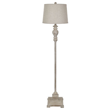 Ollerton Brown 62.5"H Tapered Drum Floor Lamp