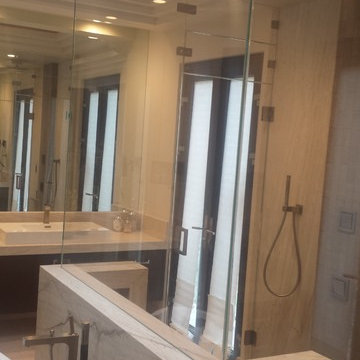 A-1 Glass & Shower Door Co. - Atherton, Steam unit, large mirror design/install