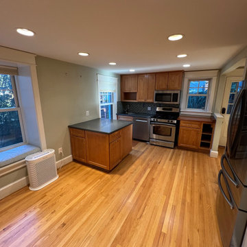 Pistachio Green and Wood Kitchen Remodel in Arlington, VA