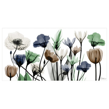 "Floral Landscape"Frameless Free Floating Panel Graphic Wall Art, 24"x48"
