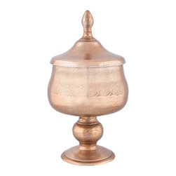 Jakarta 14 in. Urn in Copper - Decorative Jars And Urns