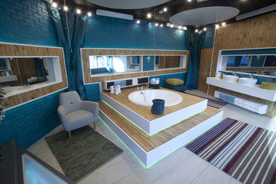 Oberon bath in TV studio set