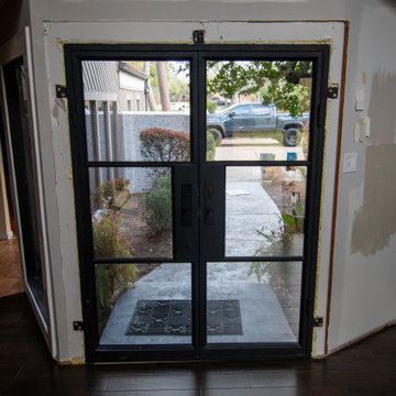 Contemporary Entry Makeover: Iron Door Installation in Tomball & Cypress