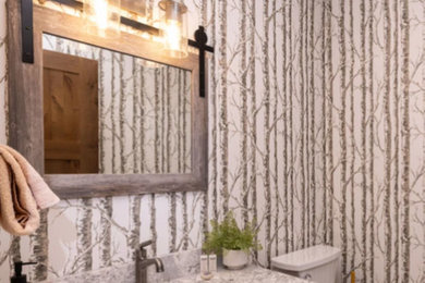 Inspiration for a powder room remodel in Other