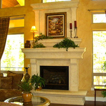Fireplace / Mantels / Cast Stone Mantels / Limestone Mantel