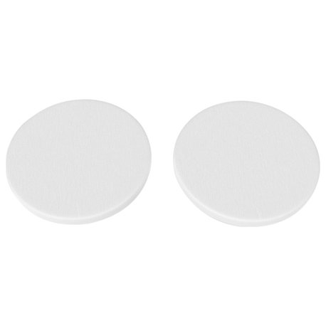 CastelloUSA Diatomite Stone Round Coaster, Set of 4, White