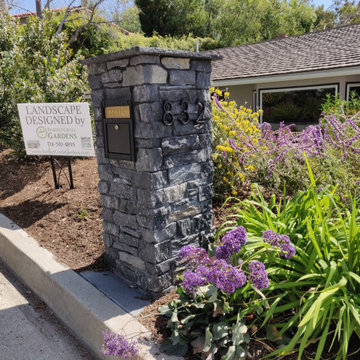 Custom Mailbox Column with Flowers