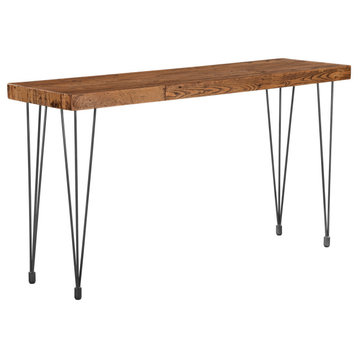 67 Inch Console Table Natural Natural Industrial
