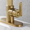Ultra Faucets UF3840X Single Handle Bathroom Faucet, Brushed Gold